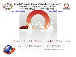 Scuola Primaria Statale 3 circolo I Imbriani Via