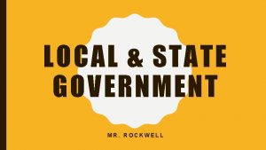 LOCAL STATE GOVERNMENT MR ROCKWELL Georgia has 159