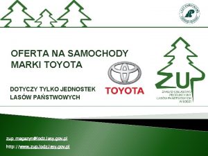 OFERTA NA SAMOCHODY MARKI TOYOTA DOTYCZY TYLKO JEDNOSTEK