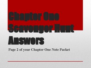 Chapter One Scavenger Hunt Answers Page 2 of