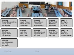 Seating by Group Friday Nov 11 MAT 146