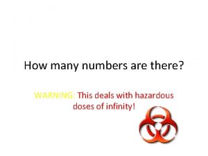 How many numbers are there WARNING This deals