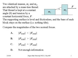 Two identical masses m 1 and m 2