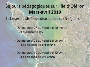 Sjours pdagogiques sur lle dOlron Marsavril 2019 5