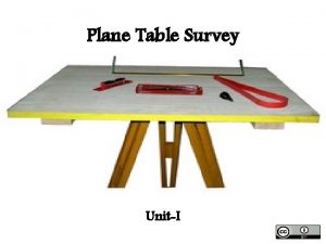 Plane Table Survey UnitI Syllabus Plane Table Survey