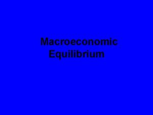 Macroeconomic Equilibrium Real Output and Price Level Equilibrium