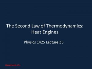 The Second Law of Thermodynamics Heat Engines Physics