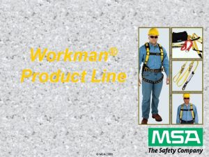 Workman Product Line MSA 2008 Workman Harness Key