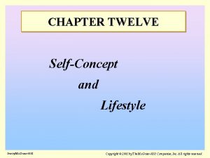 CHAPTER TWELVE SelfConcept and Lifestyle IrwinMc GrawHill Copyright