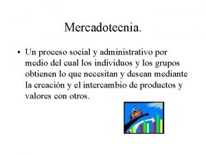 Mercadotecnia Un proceso social y administrativo por medio