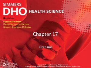 Chapter 17 First Aid Copyright 2014 Cengage Learning