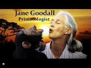 Jane Goodall Primatologist Early Days Born on April