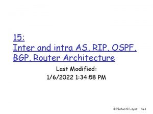 15 Inter and intra AS RIP OSPF BGP