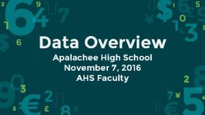 Data Overview Apalachee High School November 7 2016