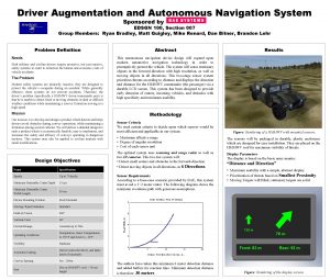 Driver Augmentation and Autonomous Navigation System Sponsored by