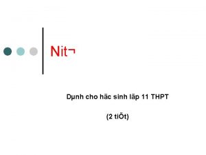 Nit Dnh cho hc sinh lp 11 THPT