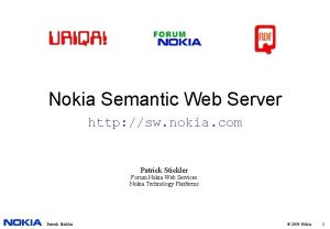 Nokia Semantic Web Server http sw nokia com