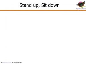 Stand up Sit down www teachict com All