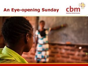 An Eyeopening Sunday Kenya Josephs story Christines story