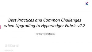 Best Practices and Common Challenges when Upgrading to