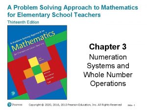 A Problem Solving Approach to Mathematics for Elementary