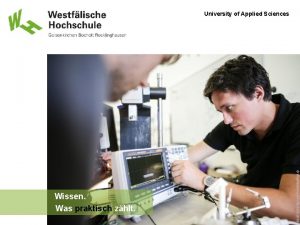 University of Applied Sciences Westflische Hochschule 2019 Wissen