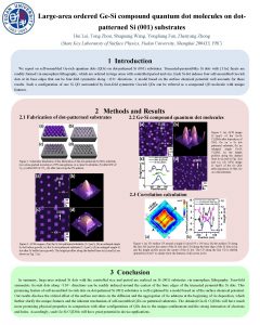 Largearea ordered GeSi compound quantum dot molecules on