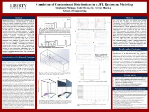 Simulation of Contaminant Distributions in a JFL Restroom