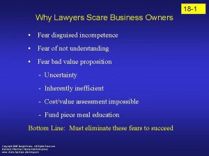 18 1 Why Lawyers Scare Business Owners Fear