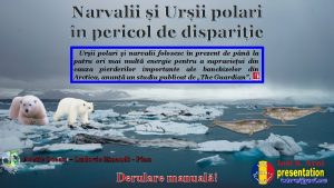 Narvalii i Urii polari n pericol de dispariie