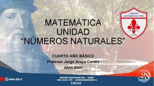 MATEMTICA UNIDAD NMEROS NATURALES CUARTO AO BSICO Profesor