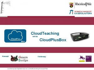 FOLIENMASTER Cloud Teaching mit der Cloud Plus Box