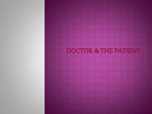 DOCTOR THE PATIENT THE DISTINCTION BETWEEN CURE OF