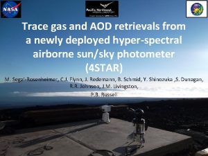 Trace gas and AOD retrievals from a newly