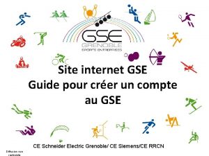 Site internet GSE Guide pour crer un compte