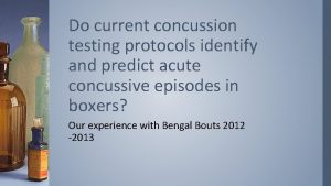 Do current concussion testing protocols identify and predict