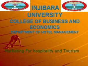 INJIBARA UNIVERSITY COLLEGE OF BUSINESS AND ECONOMICS DEPARTMENT