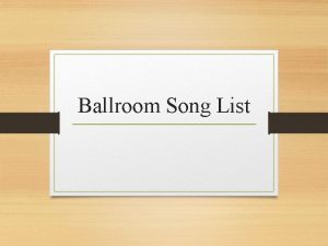 Ballroom Song List Bachata Bendita Luz by Mana