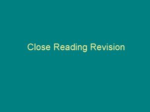 Close Reading Revision Word Choice and Imagery Learning