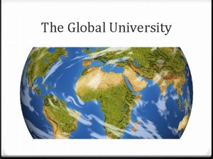 The Global University International Student Life Cycle PreArrival