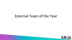 External Team of the Year Company Name What