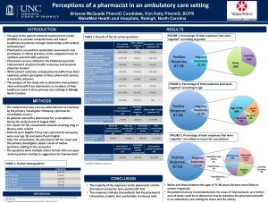 Perceptions of a pharmacist in an ambulatory care