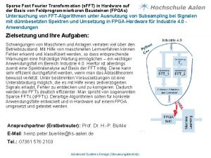 Sparse Fast Fourier Transformation s FFT in Hardware