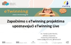 Zaponimo s e Twinning projektima upoznavajui e Twinning