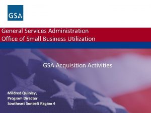 General Services Administration Office of Small Business Utilization