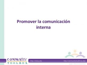 Promover la comunicacin interna Qu es la comunicacin