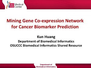 Mining Gene Coexpression Network for Cancer Biomarker Prediction