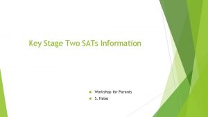 Key Stage Two SATs Information Workshop for Parents
