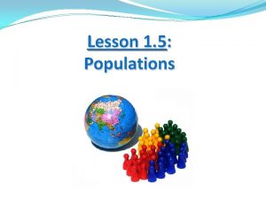 Lesson 1 5 Populations Population Density Population density