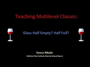 Teaching Multilevel Classes Glass Half Empty Half Full